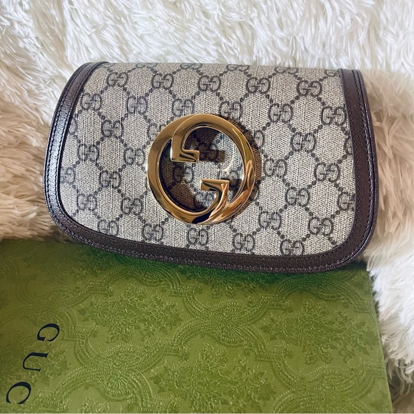 Gucci Blondie GG Supreme Canvas Leather Logo Belt | Sling Bag | NWT - Picture 4 of 16